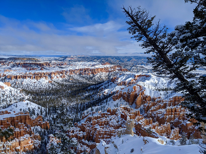 View of Bryce Canyon in Winter