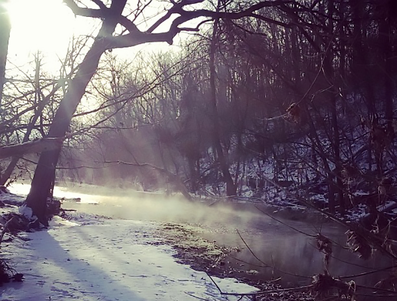 Crane Creek on a cold winter morning. Photo: Casey Callison.