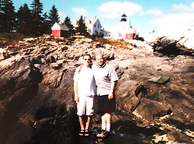 Ted Allen and Barry Rice snapshot from Boothbay, Maine