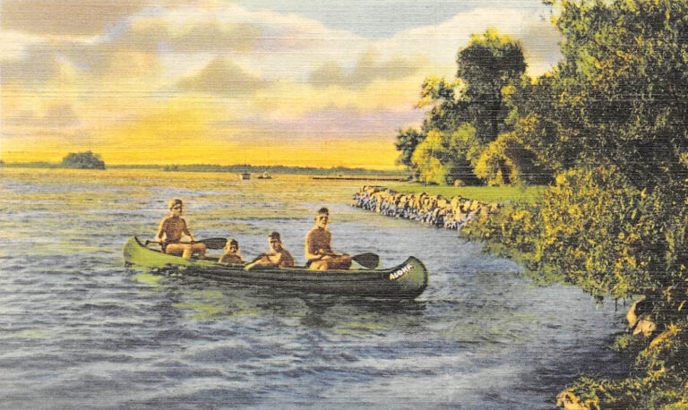 canoe postcard